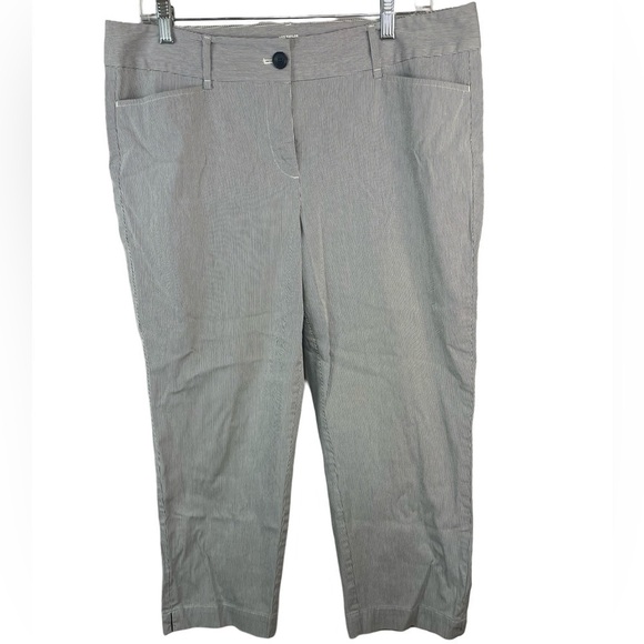 LOFT striped/cropped capri. Very small stripe so it’s very flattering. Size 12 - Picture 4 of 4